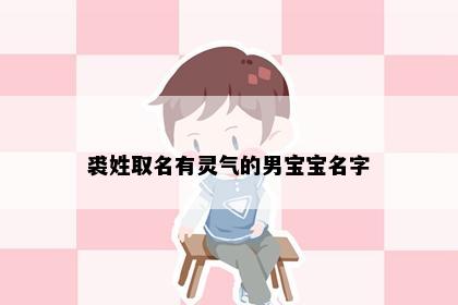 裘姓取名有灵气的男宝宝名字